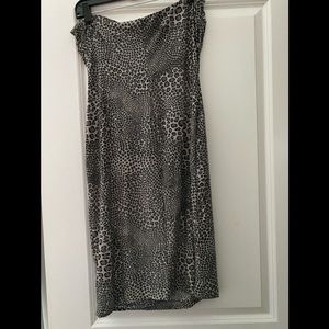 Norma Kamali Leopard Strapless Dress